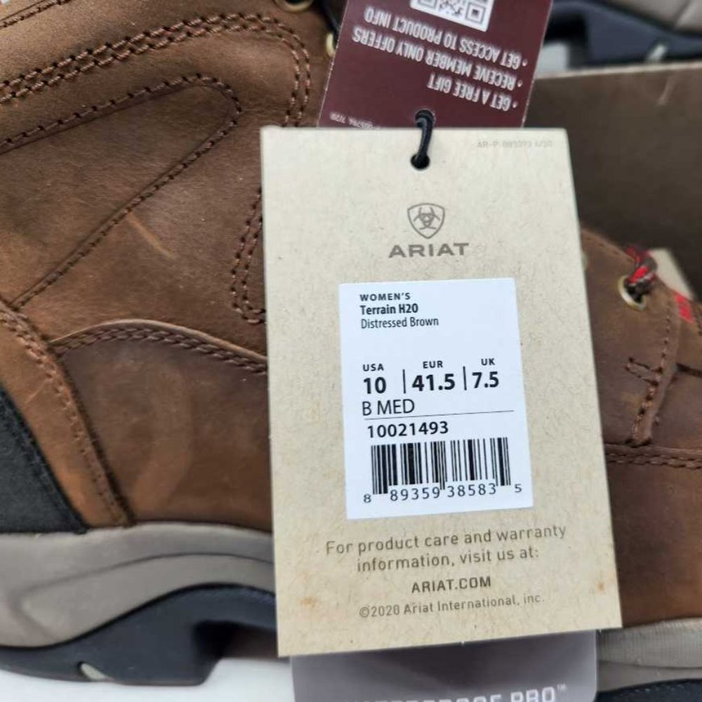 Women's 10 Ariat Terrain H20 waterproof hiking outdoor work boots - Picture 3 of 12